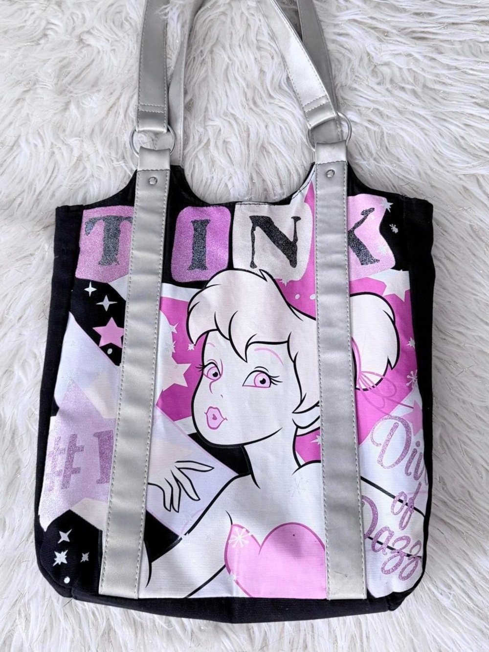 Tinker Bell Pink Graphic Tote Bag